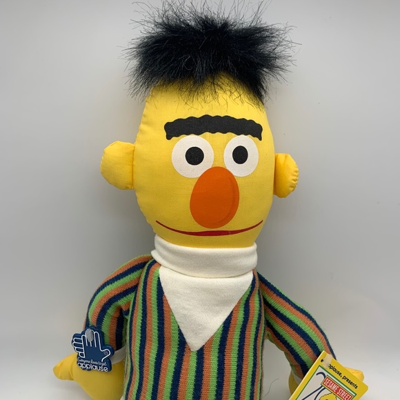 Vintage Sesame Street Bert Jim Henson Retro Muppet Doll Plush w/ Tags - Picture 2 of 16